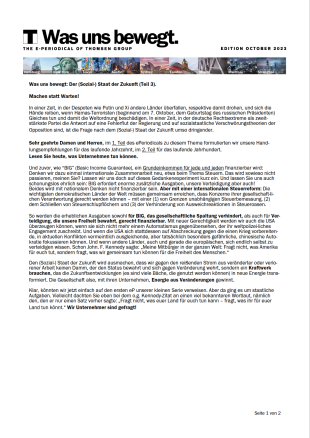 Der (Sozial-) Staat der Zukunft. (Teil 3)